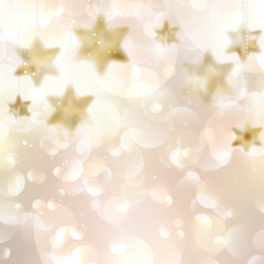 Elegant Christmas snowflakes and copyspace.