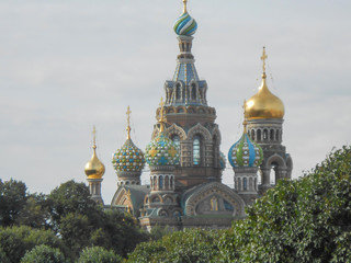 Fototapeta na wymiar Church on Spilt Blood in St Petersburg