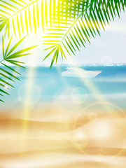 Fototapeta na wymiar Beautiful Seaside View Poster.