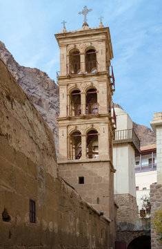 Egypt, bell tower of the monastery of St. Catherine