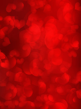 Red hearts as background.