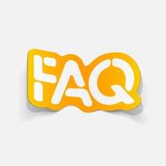 realistic design element: FAQ