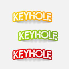 realistic design element: keyhole