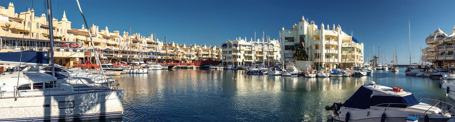 Puerto Marina. Benalmadena, Spain - obrazy, fototapety, plakaty
