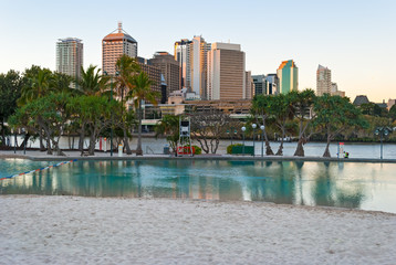 Fototapeta na wymiar Brisbane, Streets Beach