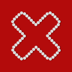 pills concept: cross, no