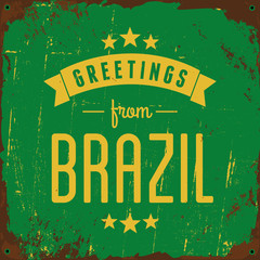 Brazil Metal Sign