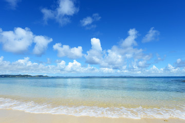 南国の美しいビーチと紺碧の空