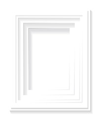 Recess in the white wall as a frame.