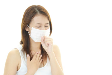 風邪にり患した女性