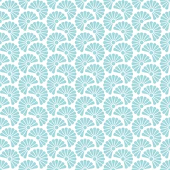 Retro Seamless Pattern Flowers Turquoise © Jan Engel