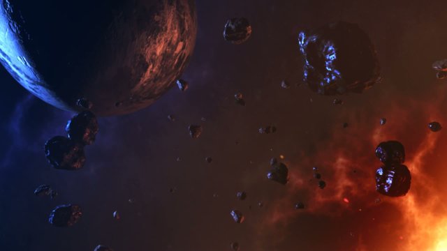 space scene - background video
