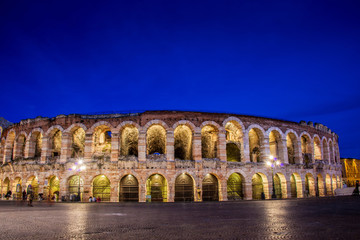 Verona theater during evening hour
