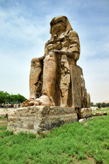 colossi of memnon gigantic statues in Luxor Egypt