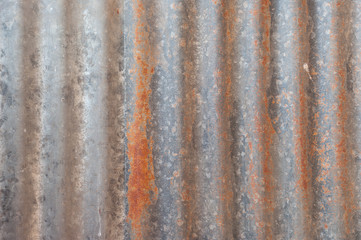 A rusty corrugated iron metal texture..