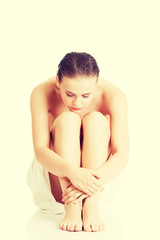 Obraz premium Beautiful woman before spa treatment