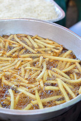 French fries in the pan