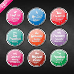 Vintage premium quality labels set.