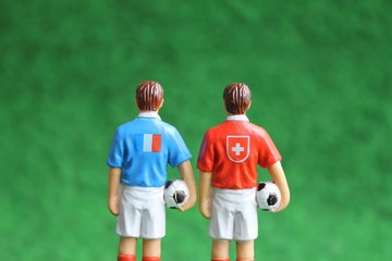 Fototapeta premium Schweiz vs Frankreich