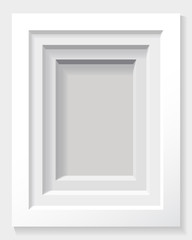 Recess in the white wall as a frame.