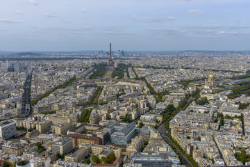 Aerial view of Paris taken from Montparnasse Tower