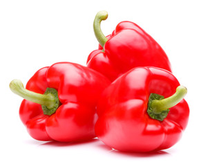 Sweet bell pepper isolated on white background cutout