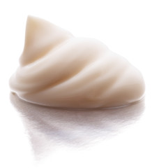 Mayonnaise swirl  isolated on white background cutout