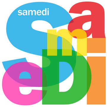 "SAMEDI" (agenda calendrier semaine jour date heure r&eacute;union)
