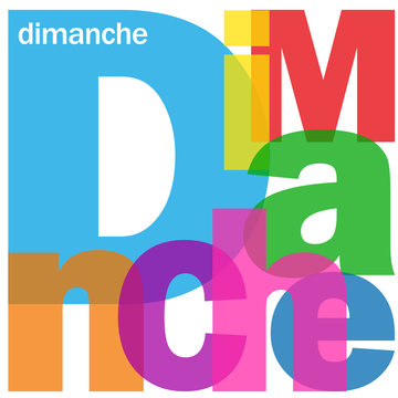 "DIMANCHE" (agenda calendrier semaine jour date heure week-end)