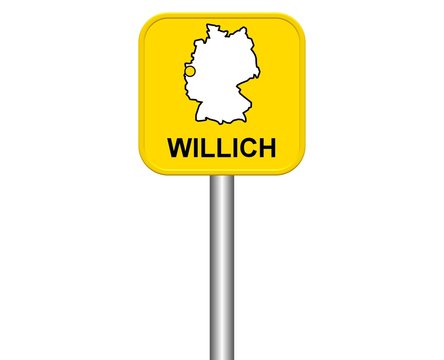Ortseingangsschild: Willich