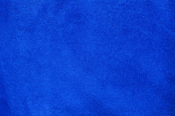 Texture of blue microfiber cloth