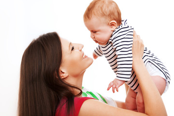 Mother and Baby playing. Happy Family