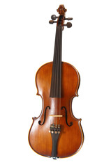 Fototapeta na wymiar Old violin on white background