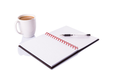 Notebook, Coffee and Ballpoint