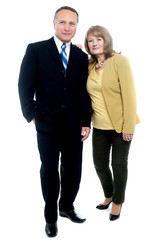 Happy elderly couple in love