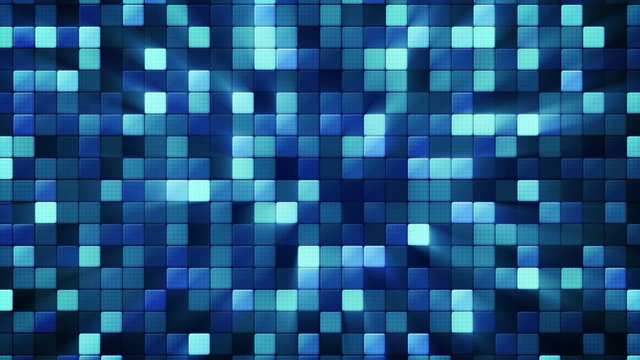 blue shiny mosaic tiles loopable background
