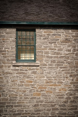 Old Stone Wall and Window Background