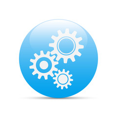 Cogwheel button, circle