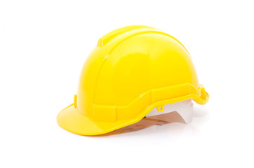 Fototapeta premium Yellow safety helmet isolate on white background