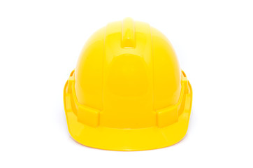 Fototapeta premium Yellow safety helmet isolate on white background
