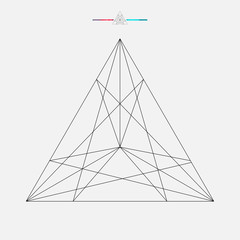 Geometric shape, vector triangle isolated