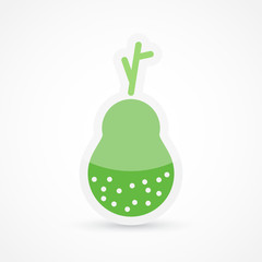 Pear icon, vector illustration