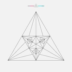 Geometric shape, vector triangle isolated