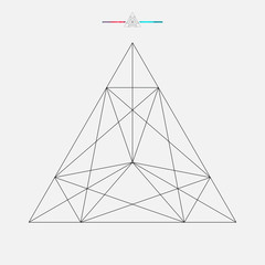 Geometric shape, vector triangle isolated