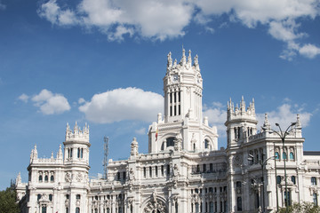 Obraz premium The City Hall of Madrid or the former Palace of Communications,
