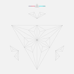 Geometric shape, vector triangle isolated