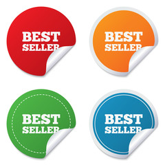 Best seller sign icon. Best seller award symbol