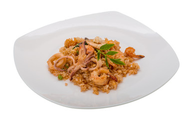 Rice with seafood