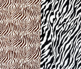 The fabric on striped zebra