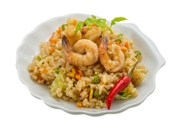 Fried rice with shrimps